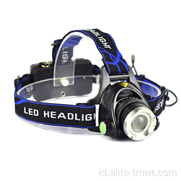 18650 baterai zoom 10 watt LED headlamp rechargeable